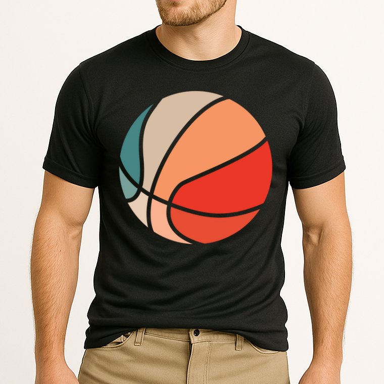 Retro Sunset Basketball Performance Shirt