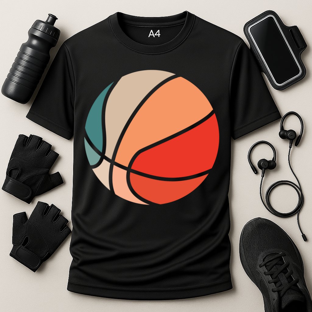 Retro Sunset Basketball Performance Shirt