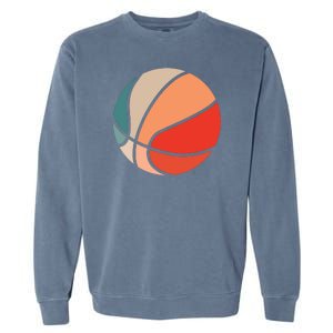 Retro Sunset Basketball Garment-Dyed Sweatshirt