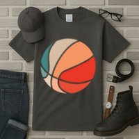 Retro Sunset Basketball Tall T-Shirt