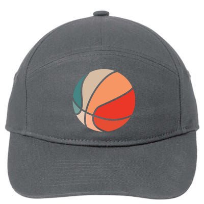 Retro Sunset Basketball 7-Panel Snapback Hat