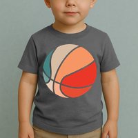Retro Sunset Basketball Toddler T-Shirt