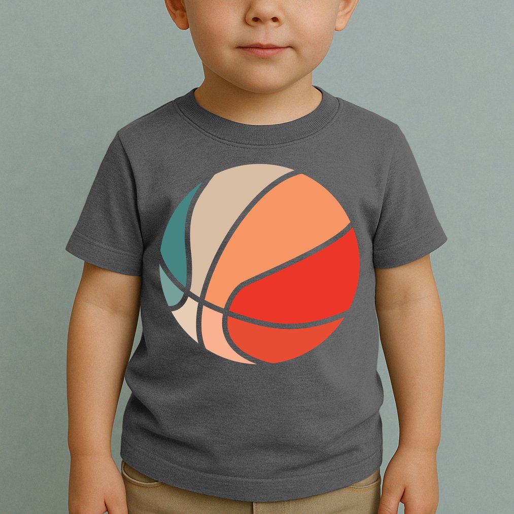 Retro Sunset Basketball Toddler T-Shirt