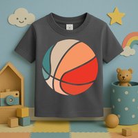 Retro Sunset Basketball Toddler T-Shirt