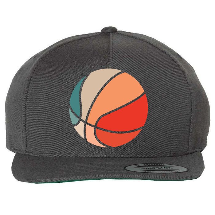 Retro Sunset Basketball Wool Snapback Cap
