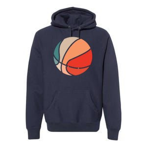 Retro Sunset Basketball Premium Hoodie