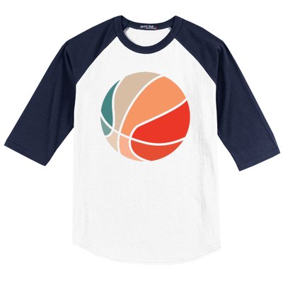 Retro Sunset Basketball Baseball Sleeve Shirt