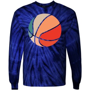 Retro Sunset Basketball Tie-Dye Long Sleeve Shirt