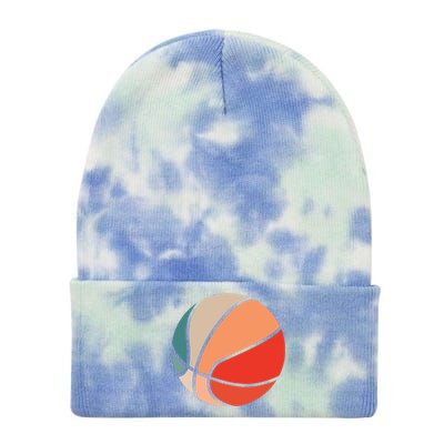 Retro Sunset Basketball Tie Dye 12in Knit Beanie