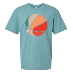 Retro Sunset Basketball Sueded Cloud Jersey T-Shirt