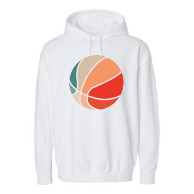 Retro Sunset Basketball Garment-Dyed Fleece Hoodie