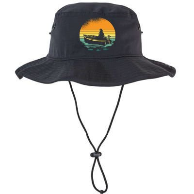 Retro Sunset Boat Bucket Hat