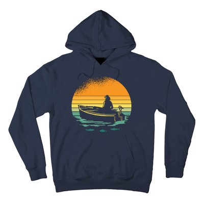 Retro Sunset Boat Hoodie