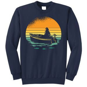 Retro Sunset Boat Sweatshirt