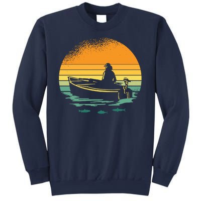 Retro Sunset Boat Sweatshirt