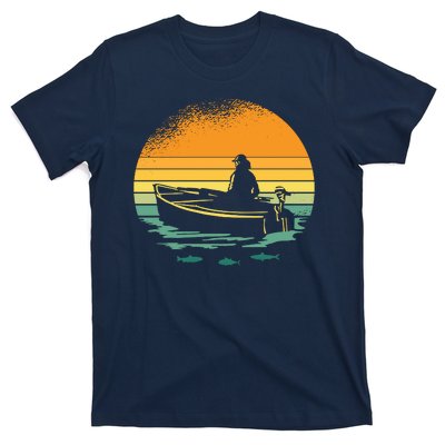 Retro Sunset Boat T-Shirt