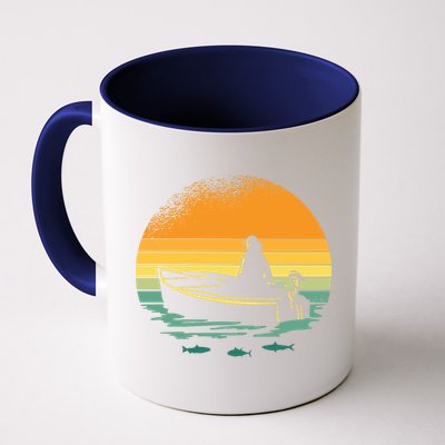 Retro Sunset Boat Mug