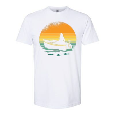 Retro Sunset Boat Softstyle CVC T-Shirt