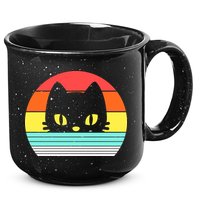 Retro Sunset Cat 15oz Campfire Ceramic Mug