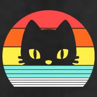 Retro Sunset Cat 15oz Campfire Ceramic Mug