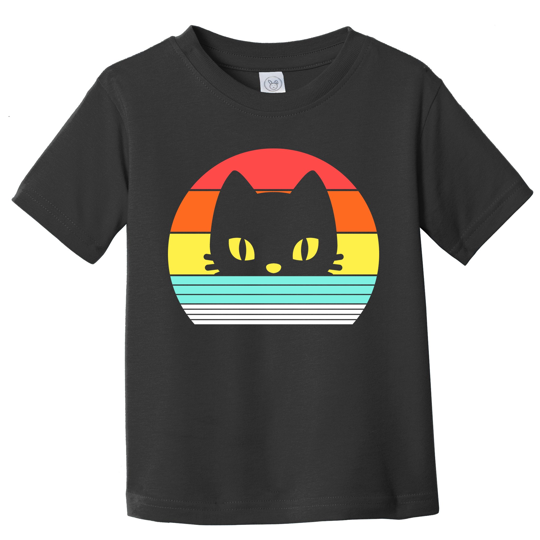 Retro Sunset Cat Toddler T-Shirt