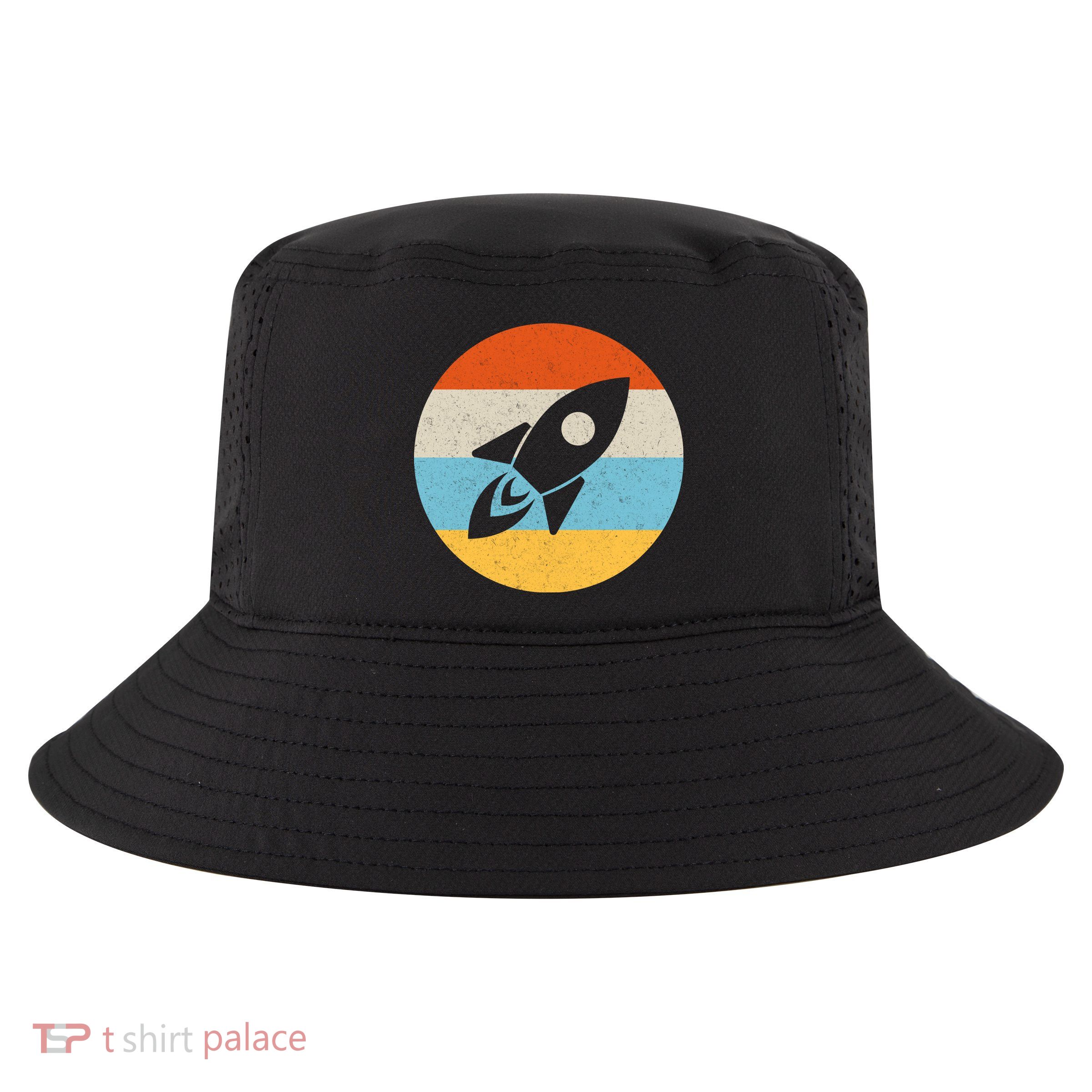 Retro Sunset Spaceship Cool Comfort Performance Bucket Hat