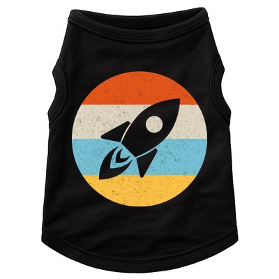 Retro Sunset Spaceship Doggie Tank
