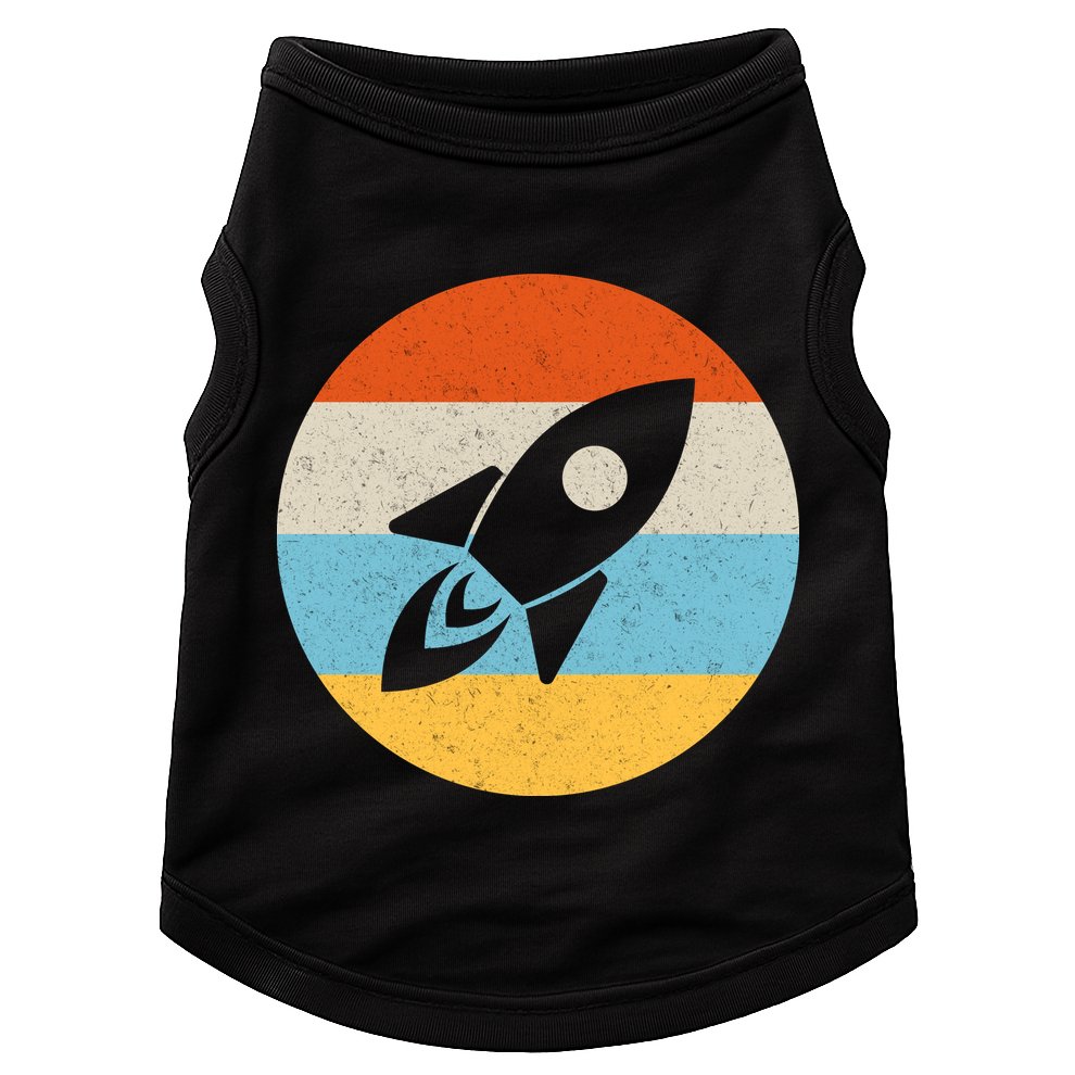 Retro Sunset Spaceship Doggie Tank