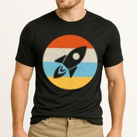 Retro Sunset Spaceship Performance Shirt