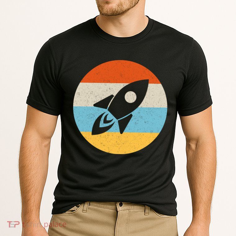 Retro Sunset Spaceship Performance Shirt