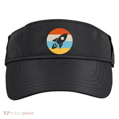 Retro Sunset Spaceship Adult Drive Performance Visor