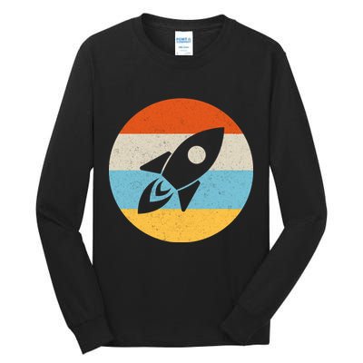 Retro Sunset Spaceship Tall Long Sleeve T-Shirt