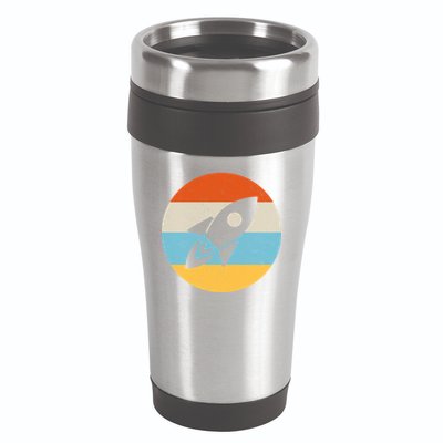 Retro Sunset Spaceship 16oz Travel Tumbler