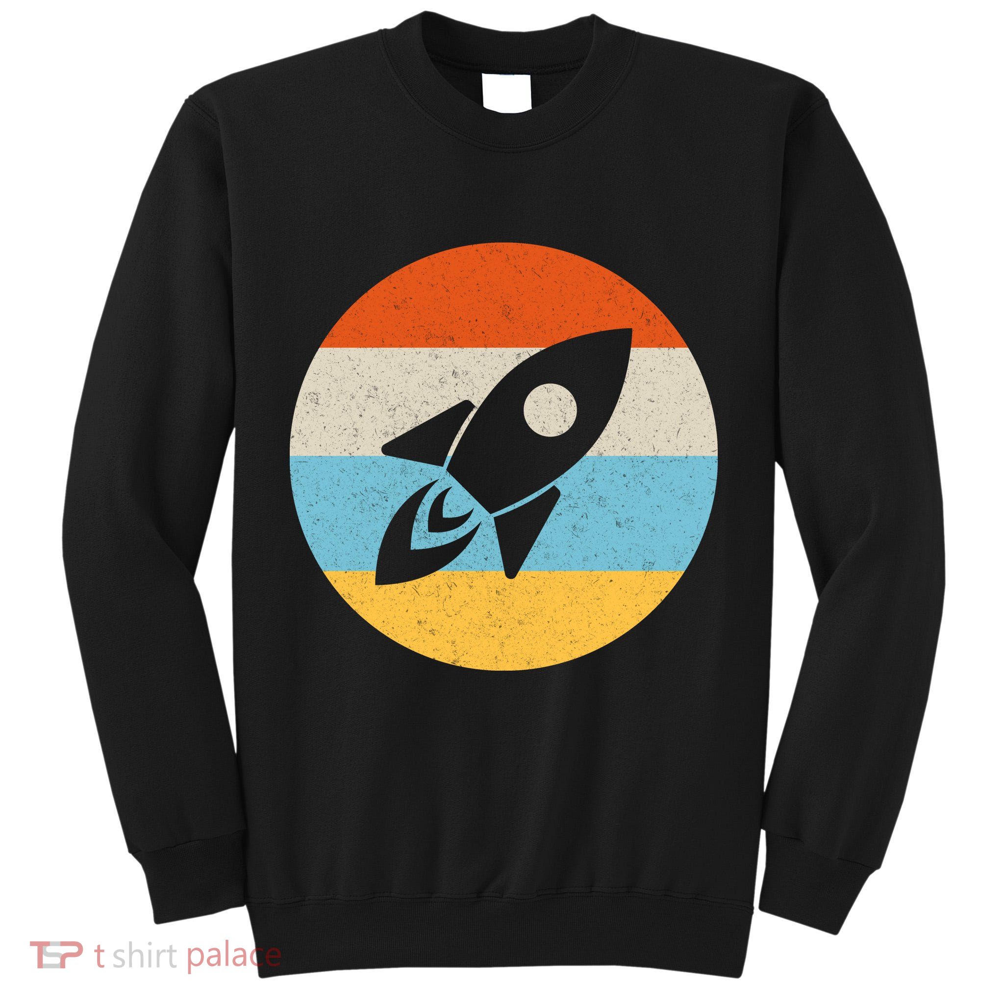 Retro Sunset Spaceship Tall Sweatshirt