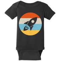 Retro Sunset Spaceship Baby Bodysuit
