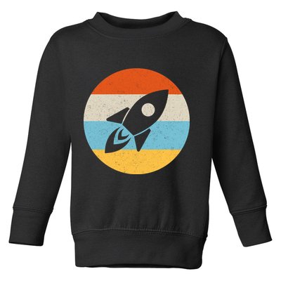 Retro Sunset Spaceship Toddler Sweatshirt