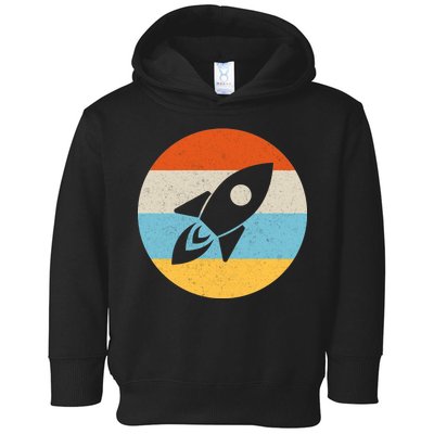 Retro Sunset Spaceship Toddler Hoodie