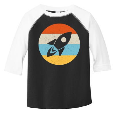 Retro Sunset Spaceship Toddler Fine Jersey T-Shirt