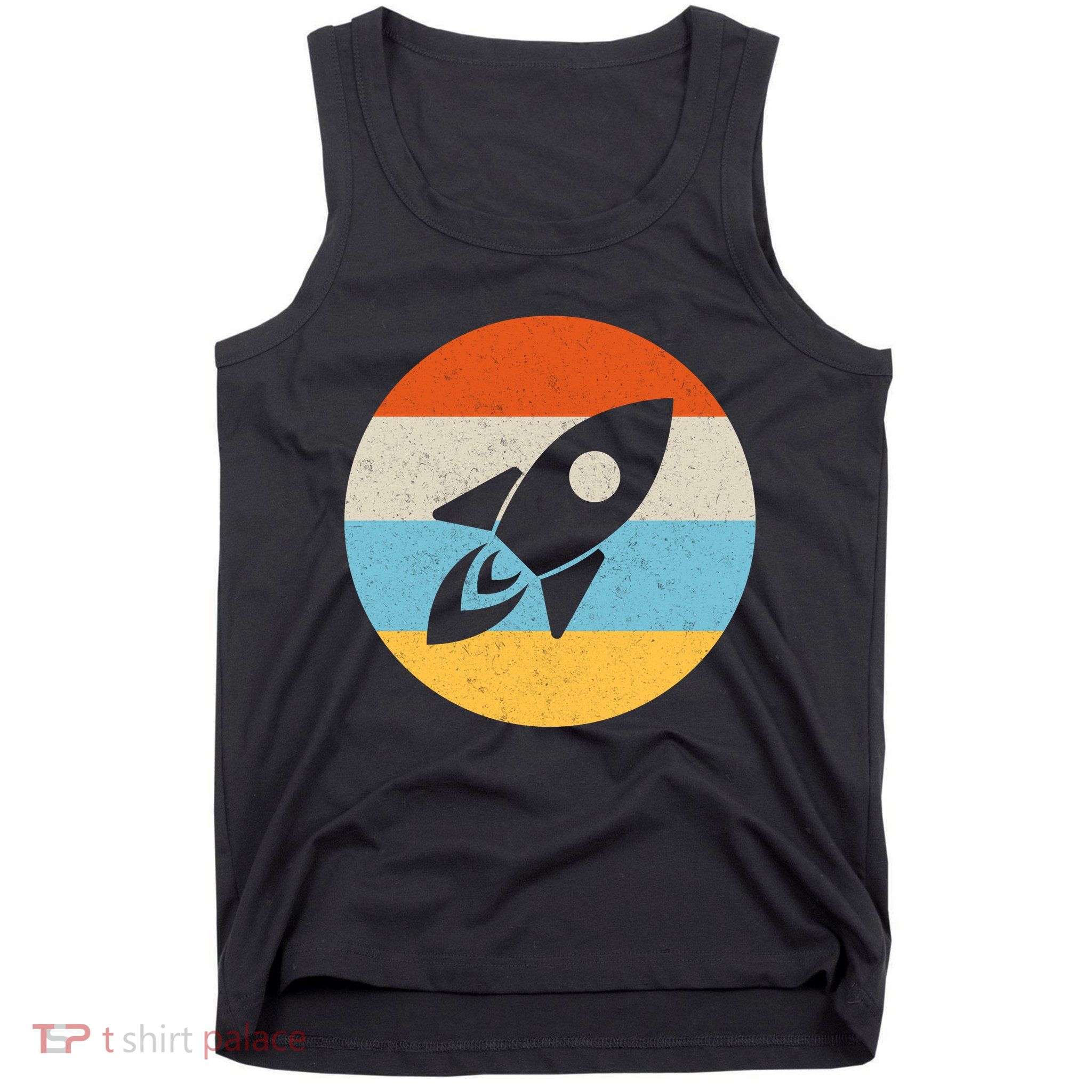 Retro Sunset Spaceship Tank Top
