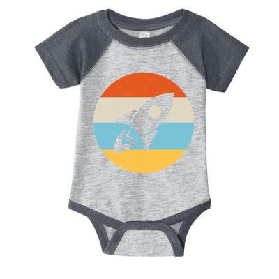 Retro Sunset Spaceship Infant Baby Jersey Bodysuit
