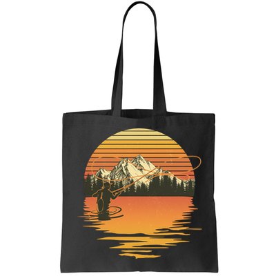 Retro Sunset Sunrise Fly Fisherman Bag