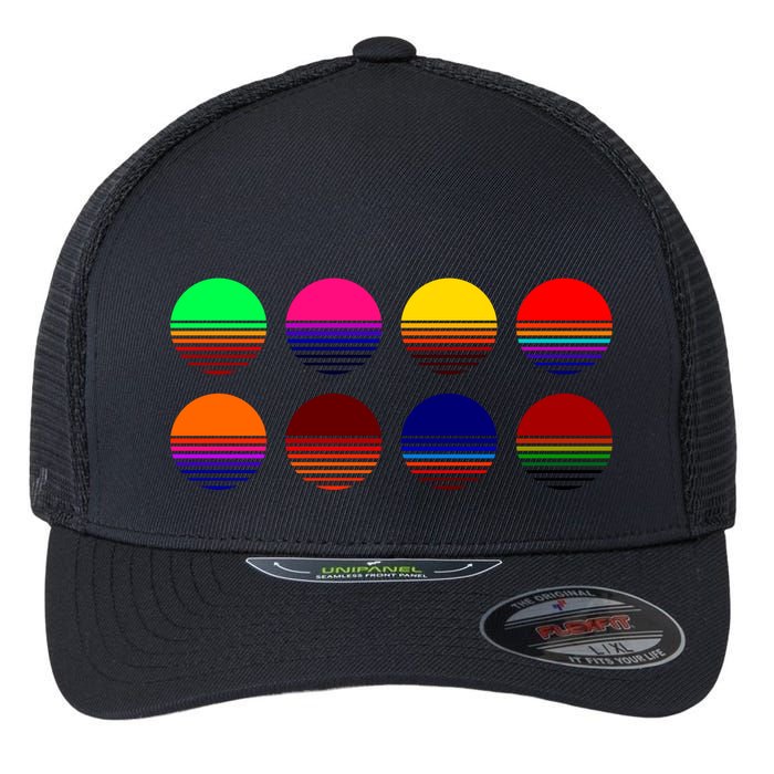 Retro Sunsets Flexfit Unipanel Trucker Cap