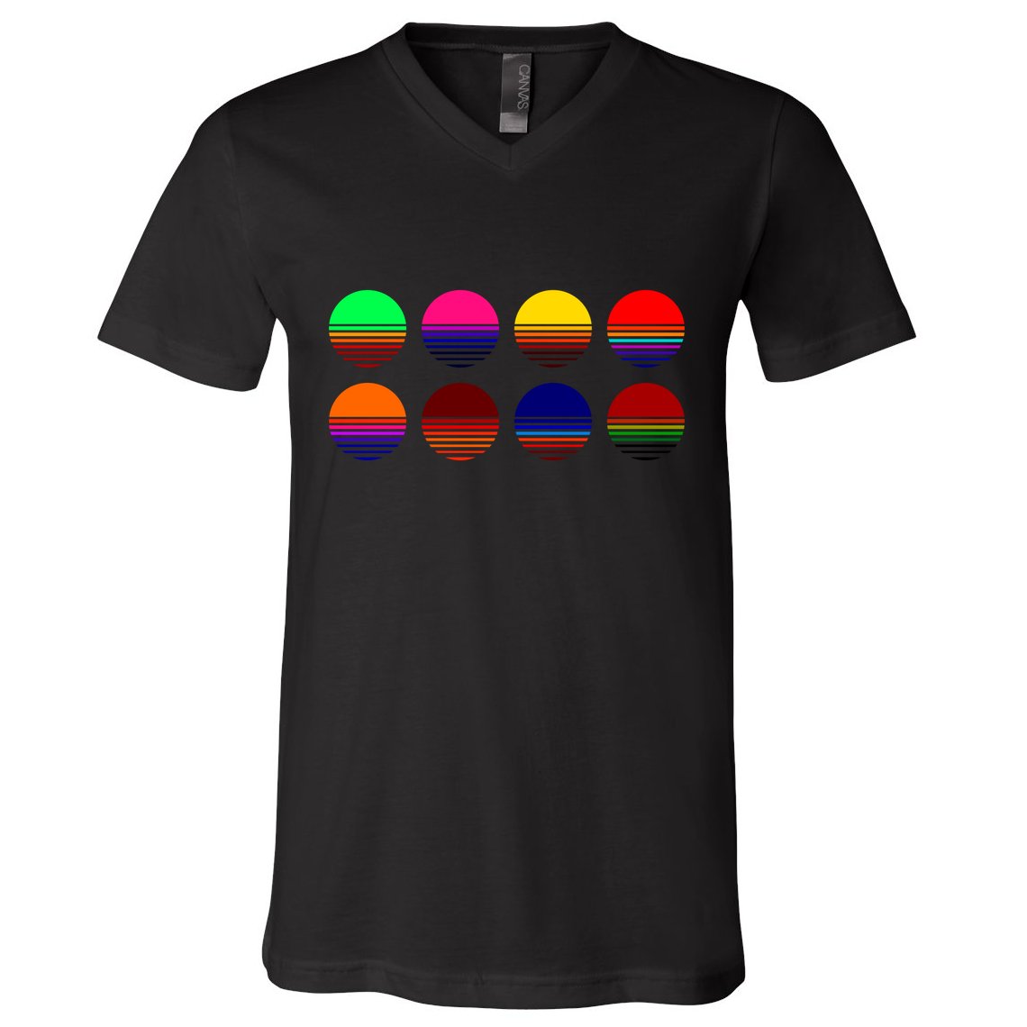 Retro Sunsets V-Neck T-Shirt