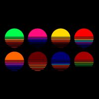 Retro Sunsets 7-Panel Snapback Hat
