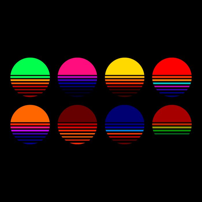 Retro Sunsets 7-Panel Snapback Hat