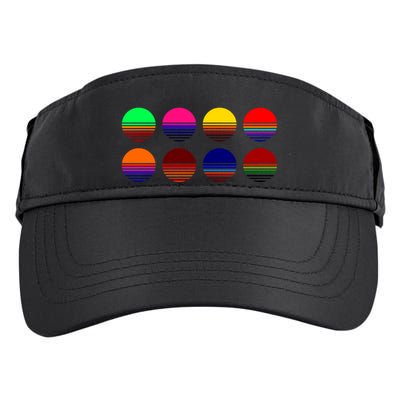 Retro Sunsets Adult Drive Performance Visor