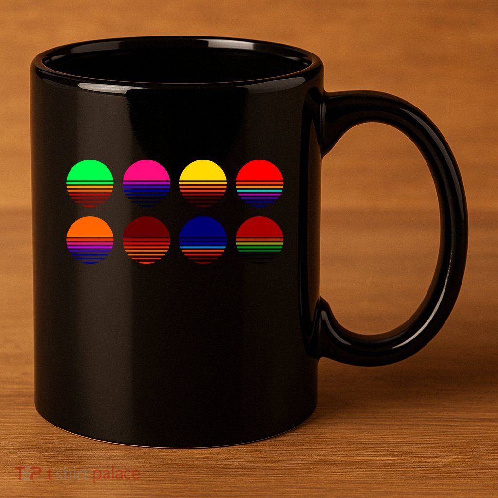Retro Sunsets 11oz C Handle Ceramic Mug