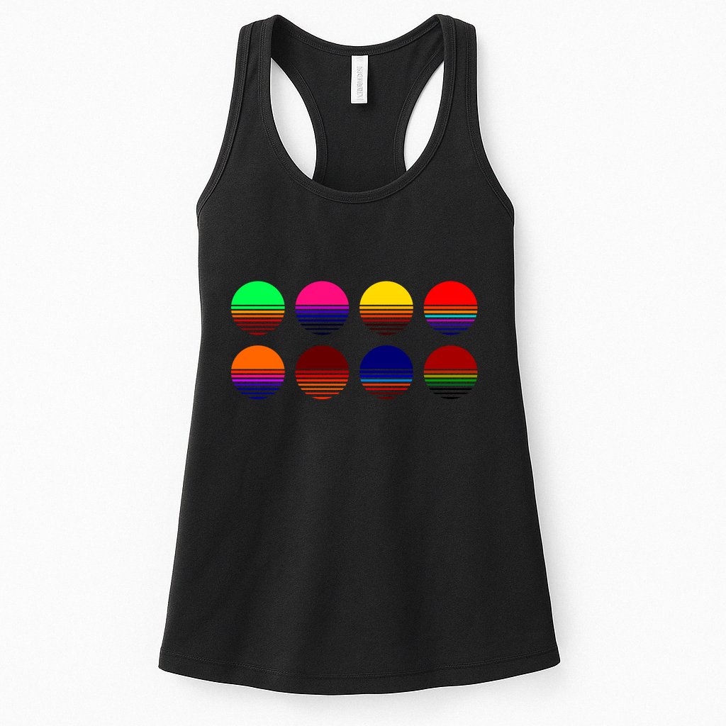 Retro Sunsets Womens Tank Top