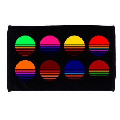 Retro Sunsets Microfiber Hand Towel