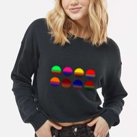 Retro Sunsets Cropped Pullover Crew